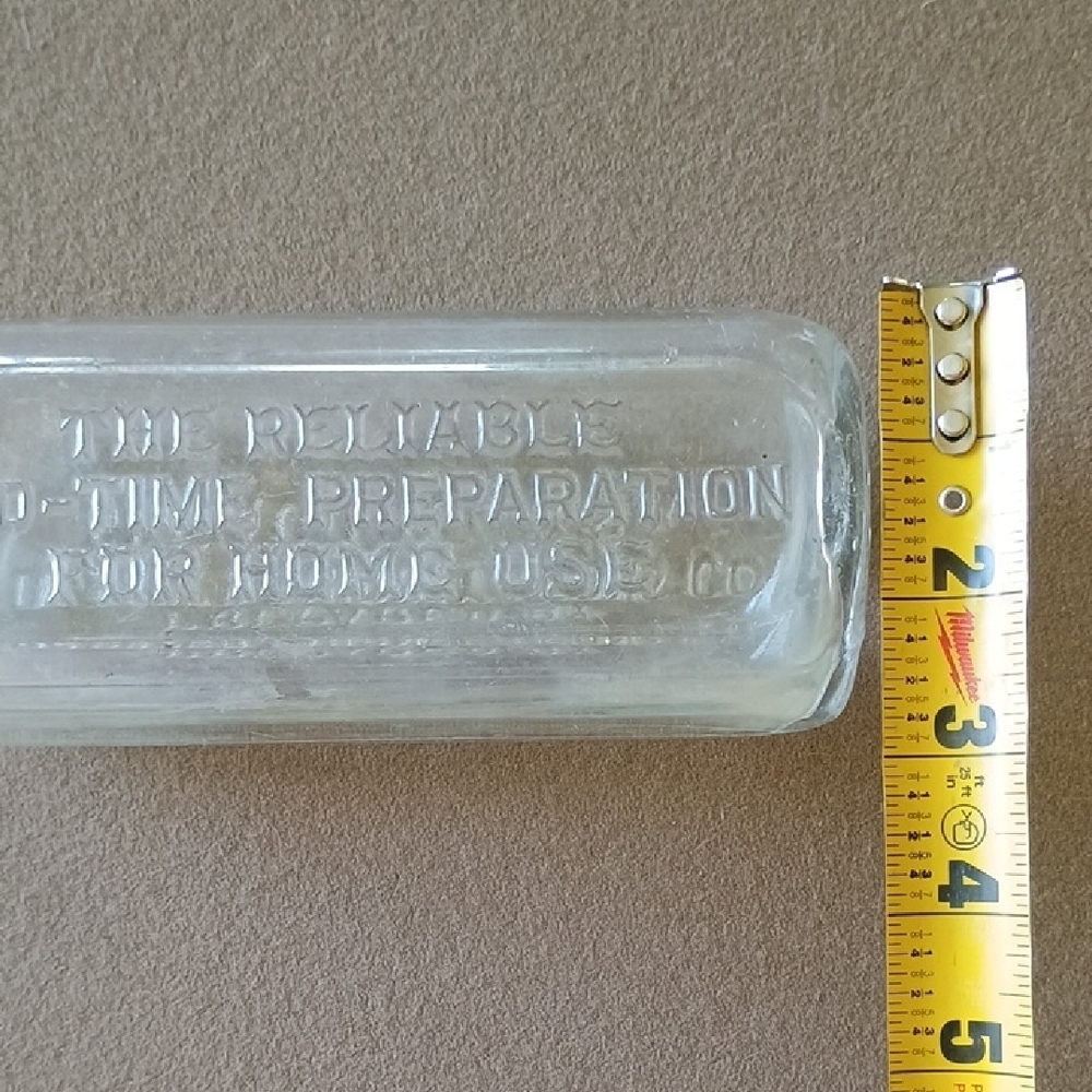 Vintage Clear Glass Bottle - Picture 8 of 10